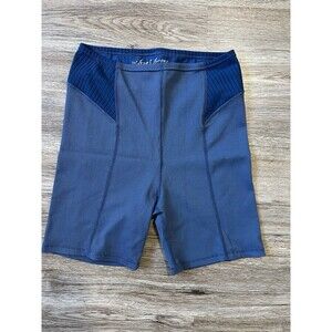 For Love & Lemons Women's Dani Ribbed Biker Shorts in Blue Size Medium